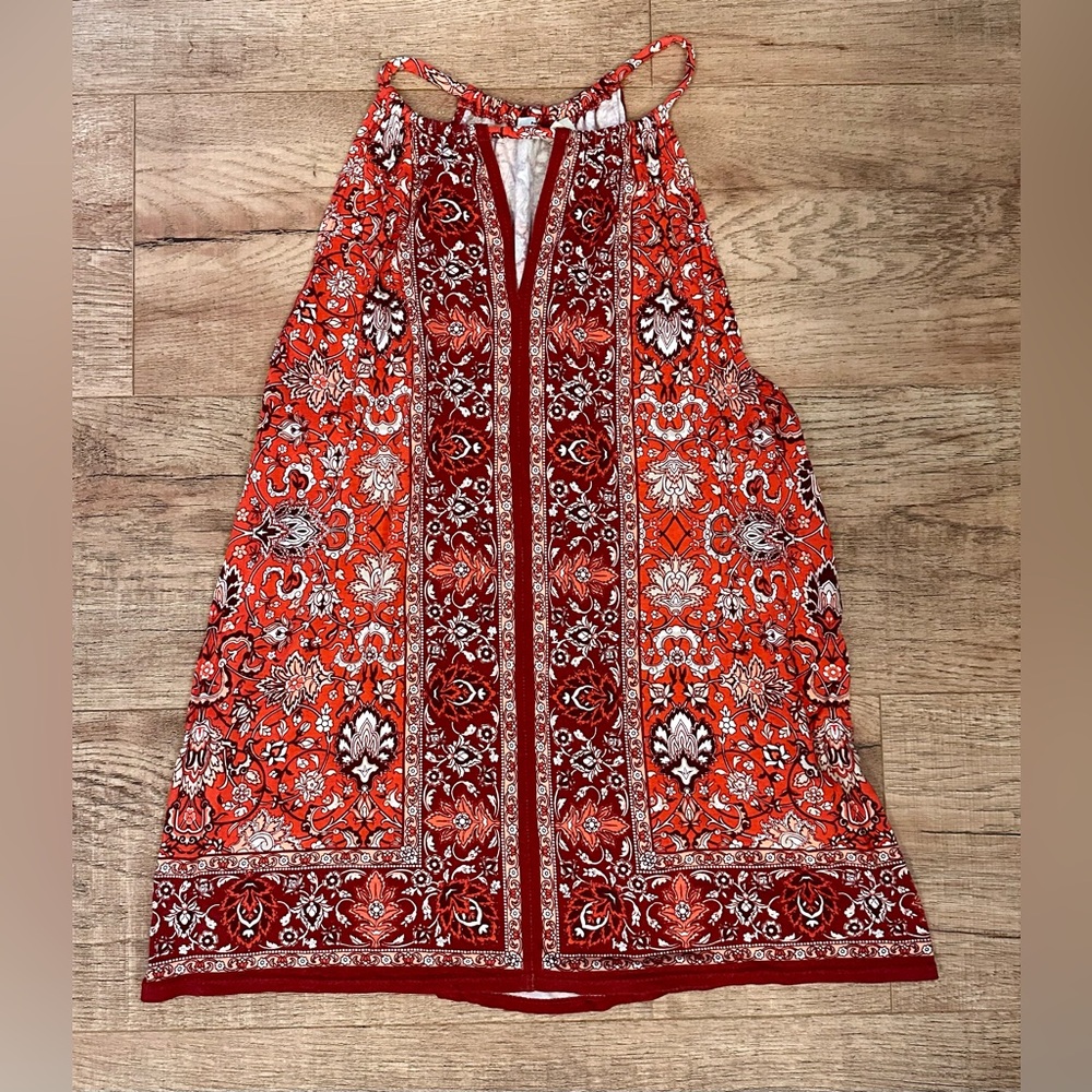 Max Studio Boho High Neck Sleeveless Top XS